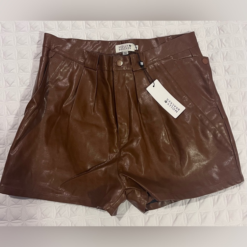 Molly Bracken leather shorts